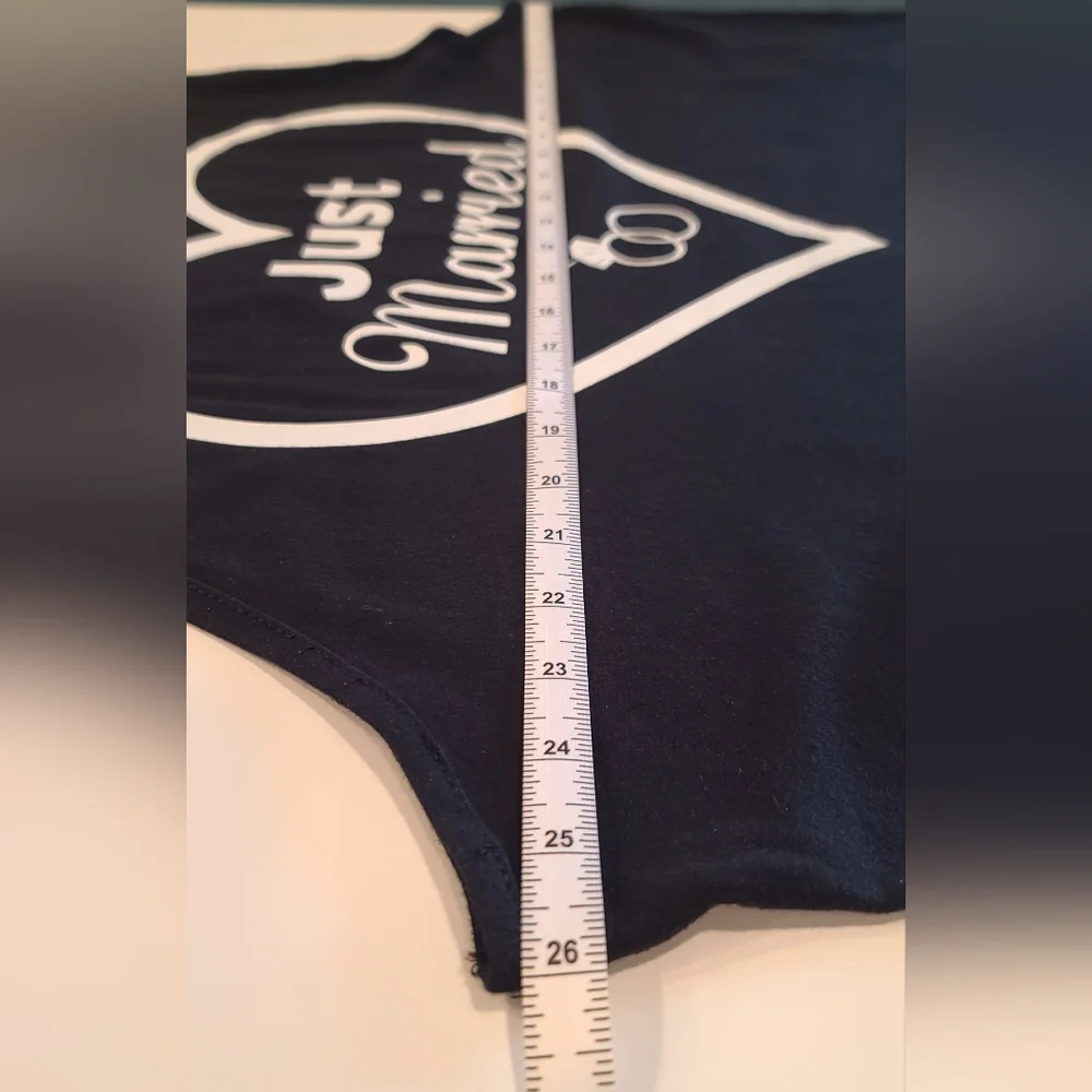 Matching “Just Married” Hubby & Wifey Black Shirts Bundle - Set of 2 XXL 18/20 - Picture 9 of 16